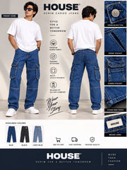HOUSE® Men’s Denim Cargo Jeans