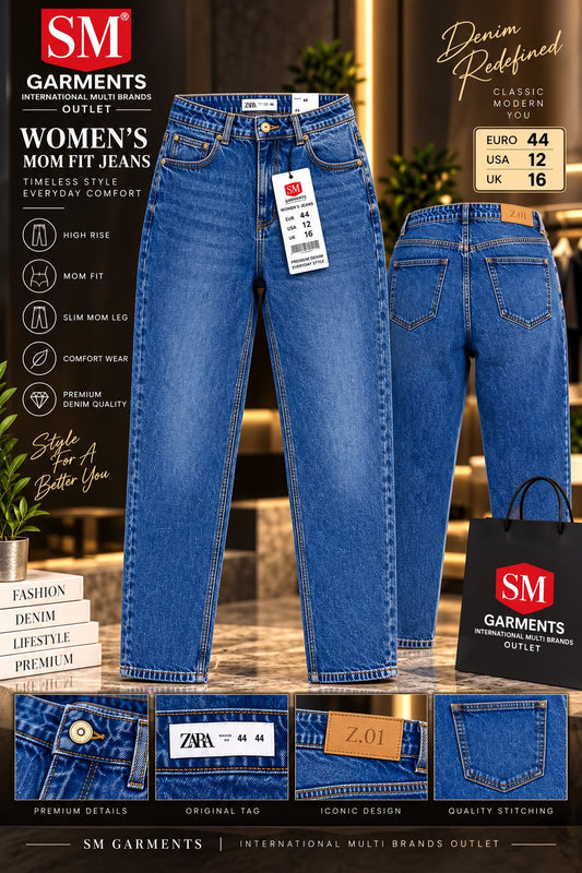 Classic Modern Women’s Mom Fit Denim Jeans