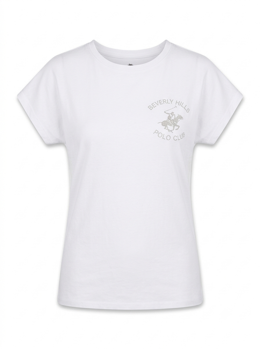 Women's White Short-Sleeve T-Shirt,