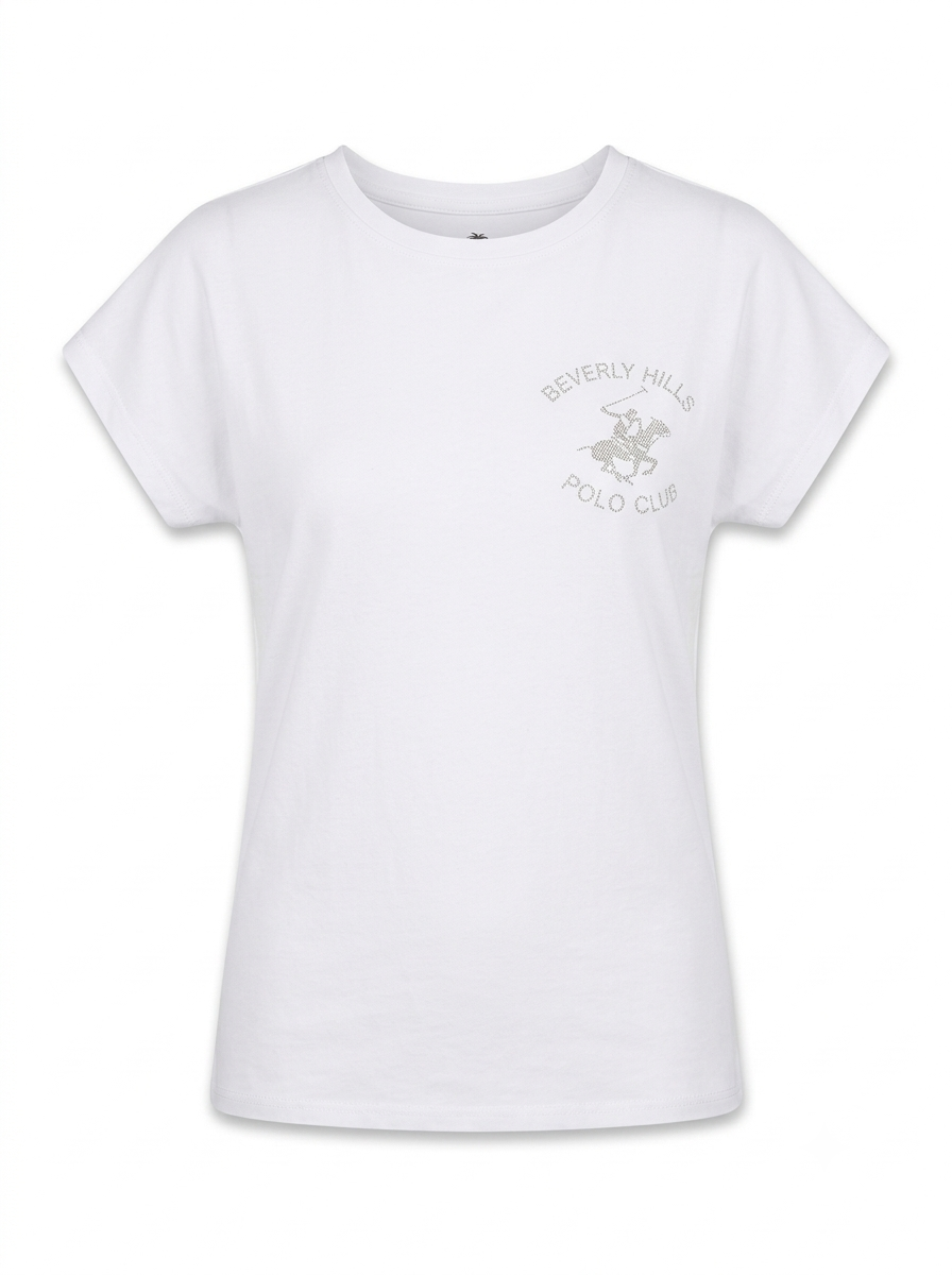 Women's White Short-Sleeve T-Shirt,
