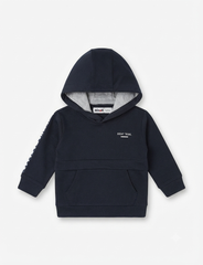 Boys Dark Graphite Graphic Hoodie with Pouch Pocket