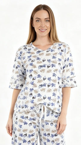 SPF WOMEN FLORAL PYJAMAS SUIT
