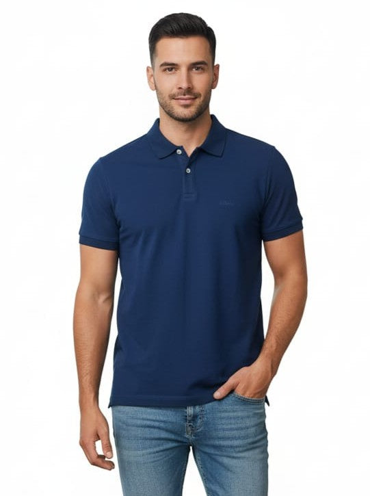 S.OLIVER MENS POCKET LOGO POLO