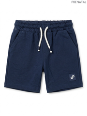 PRENATAL Kids' Navy Blue Sweat Shorts | Casual Drawstring Cotton Shorts