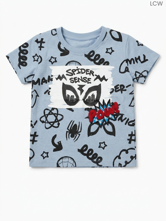 Marvel Spider-Man "Spider Sense" Boys Blue Graphic T-Shirt