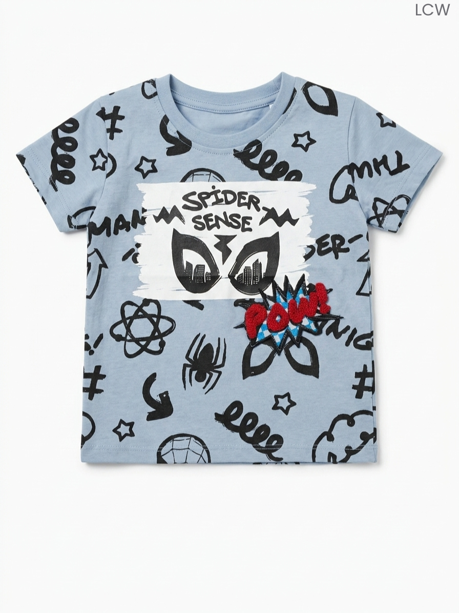 Marvel Spider-Man "Spider Sense" Boys Blue Graphic T-Shirt