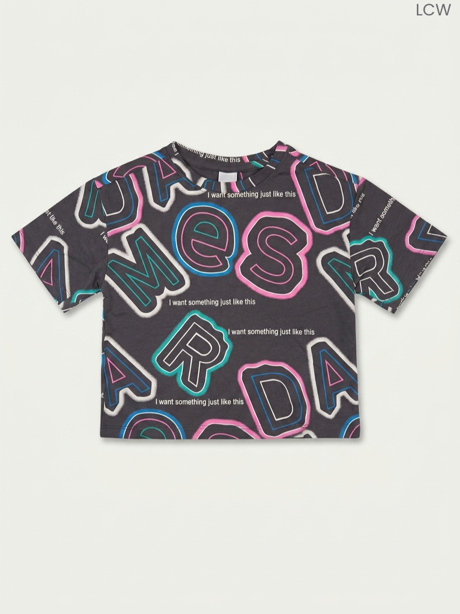 LC Waikiki Dark Grey Girls T-Shirt