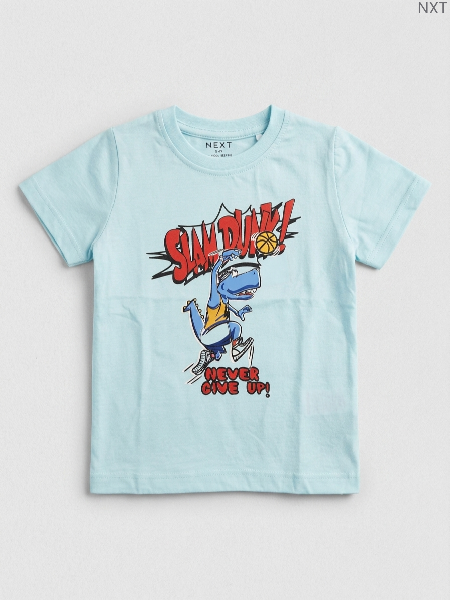 Boys' "Slam Dunk" Dinosaur Graphic Short Sleeve T-Shirt
