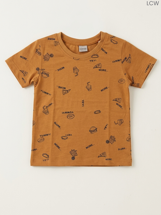 Boys' Fast Food & Snack Print Short Sleeve T-Shirt