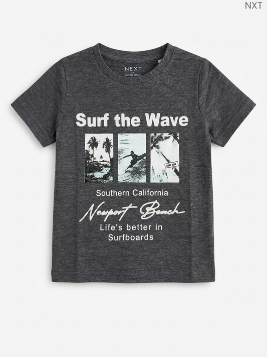Boys' "Surf the Wave" Graphic Short Sleeve T-Shirt