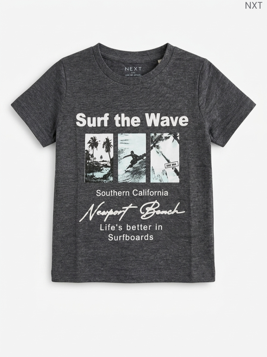 Boys' "Surf the Wave" Graphic Short Sleeve T-Shirt