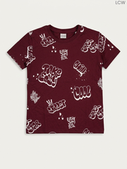 Boys' Graffiti & Slogan Print Short Sleeve T-Shirt