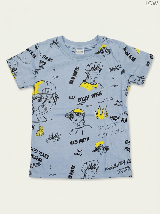 Boys' Anime & Graphic Print Short Sleeve T-Shirt