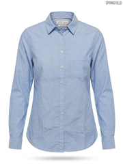 Springfield Women's Blue Long-Sleeved Oxford Shirt