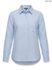 Street One Women's Light Blue Long-Sleeved Shirt
