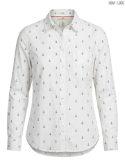 H&M - LOGG Women's Anchor-Print Long-Sleeved Shirt