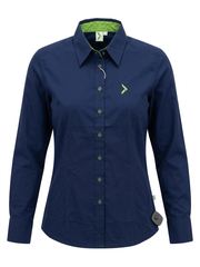 Women's Navy Blue Long-Sleeved Accent Shirt