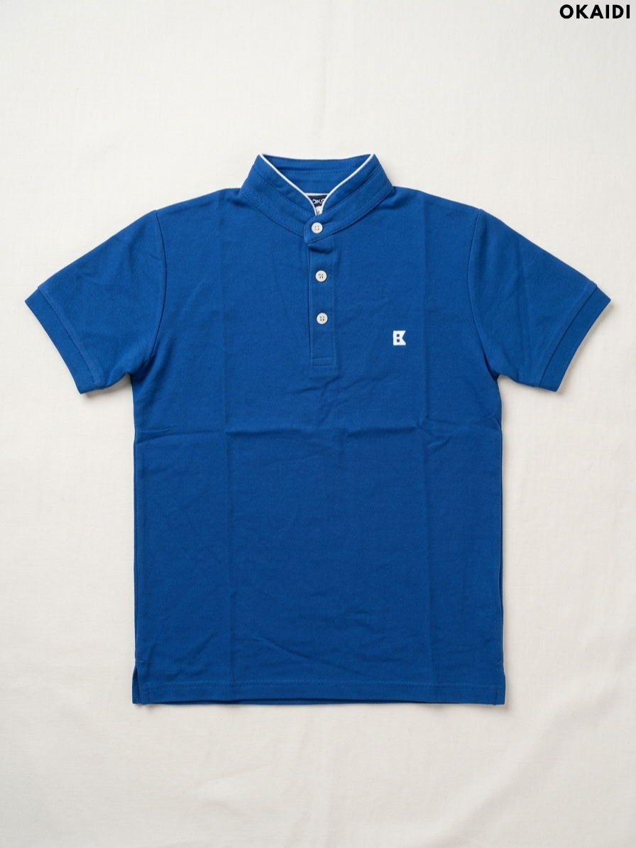 OKAIDI Boys' Royal Blue Logo Polo Shirt | Casual Kids Wear