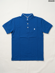 OKAIDI Boys' Royal Blue Logo Polo Shirt | Casual Kids Wear