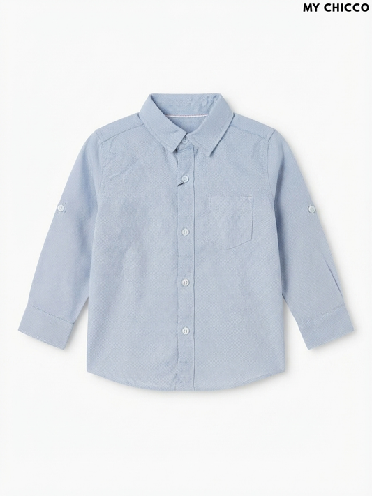 MY CHICCO Kids' Light Blue Button-Down Shirt | Casual Smart Wear