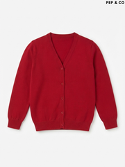 PEP & CO Kids' Red V-Neck Cardigan | Casual Knitwear