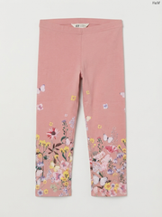 H&M Kids' Dusty Pink Floral & Butterfly Leggings | Casual Activewear