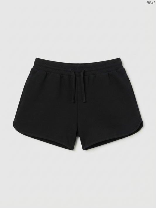NEXT Kids' Black Drawstring Sweat Shorts | Casual Activewear
