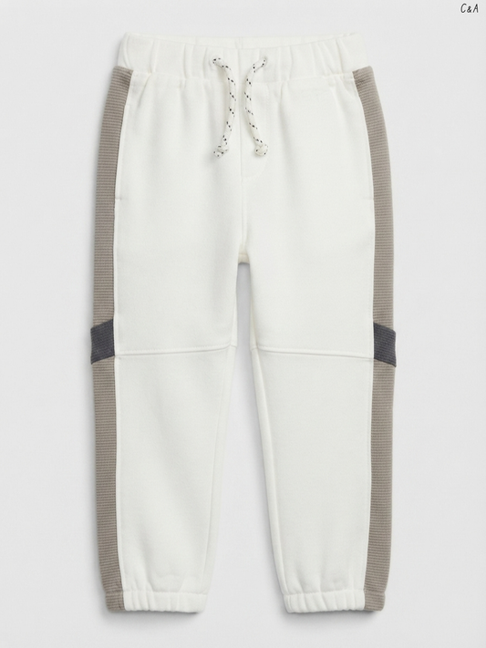 C&A Kids' Off-White Contrast Stripe Joggers | Casual Activewear