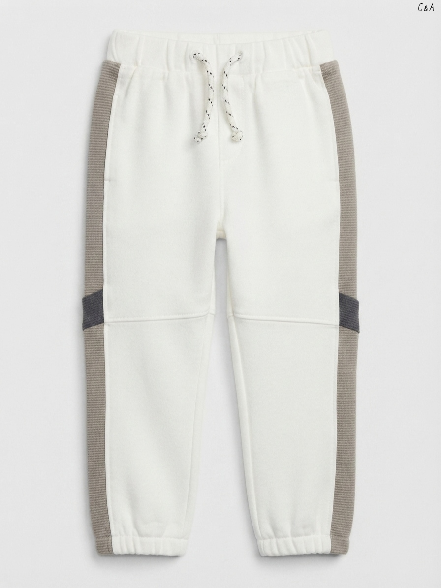 Kids' Off-White Contrast Stripe Joggers | Casual Activewear