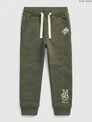 BLUE SEVEN Kids' Olive Green Drawstring Joggers | Casual Activewear