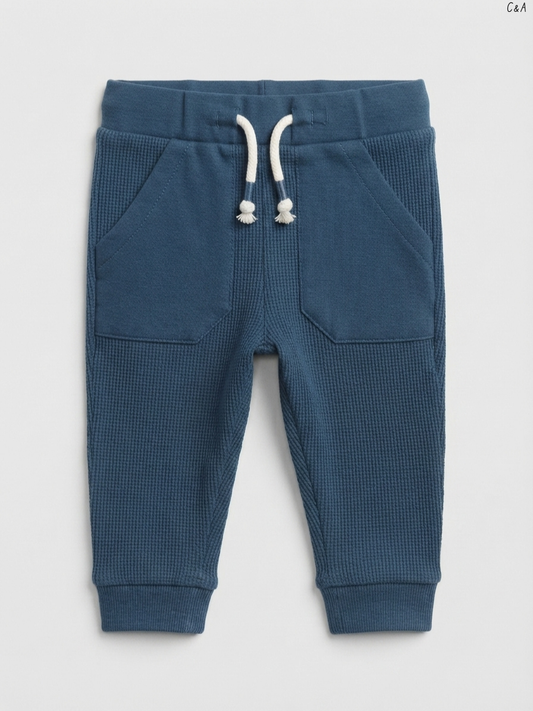 C&A Kids' Blue Waffle Knit Joggers | Casual Activewear