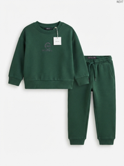 NEXT Kids' Dark Green Sweatshirt and Joggers Set | Casual Activewear