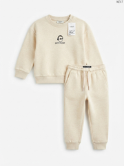 NEXT Kids' Cream "State of Mind" Sweatshirt and Joggers Set | Casual Activewear