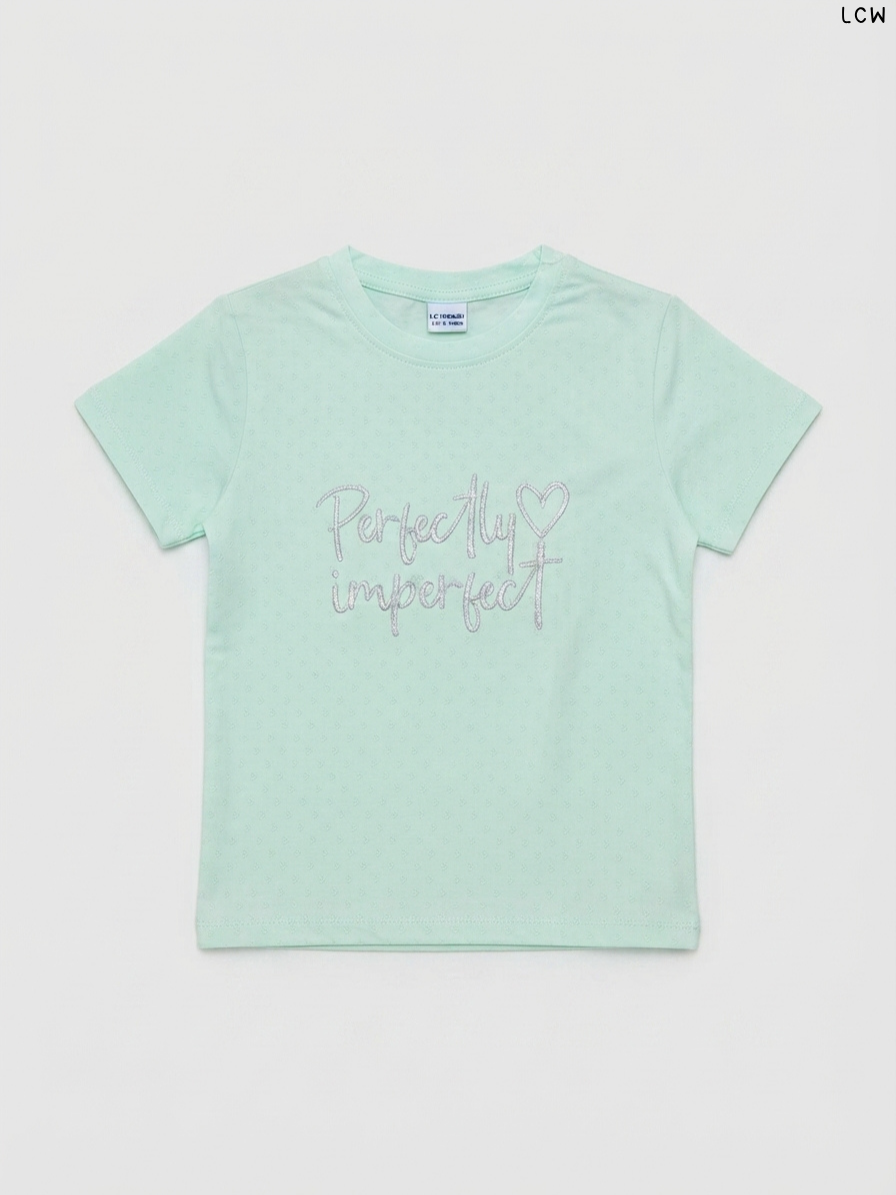 LCW Kids' Mint Green "Perfectly Imperfect" T-Shirt | Casual Summer Wear