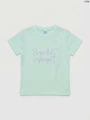 LCW Kids' Mint Green "Perfectly Imperfect" T-Shirt | Casual Summer Wear