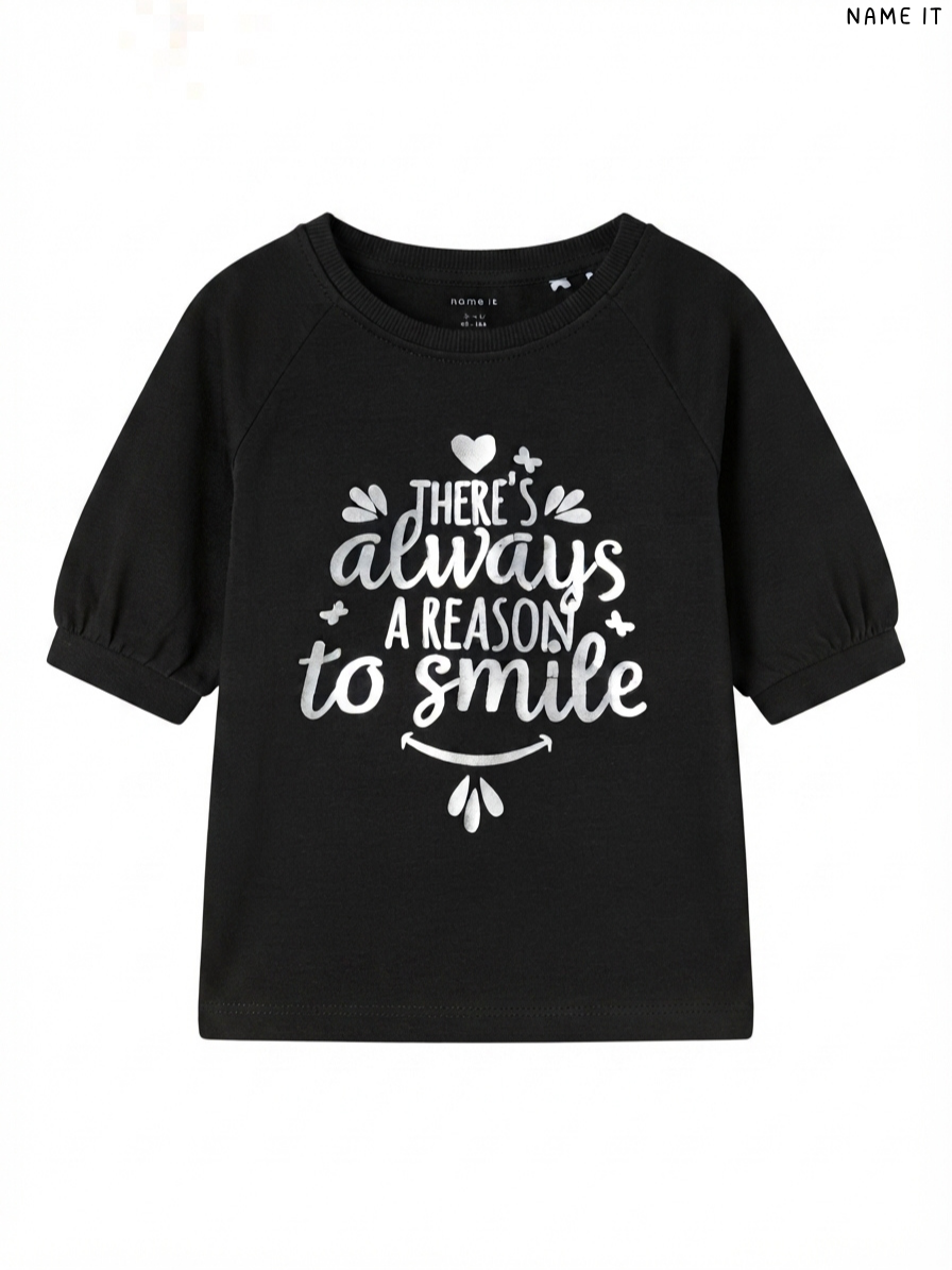 NAME IT Kids' "There's Always a Reason to Smile" T-Shirt | Casual Wear