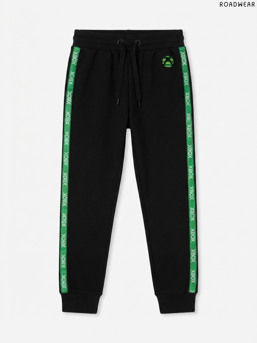 ROADWEAR Kids' Black and Green Xbox Joggers | Gaming Activewear