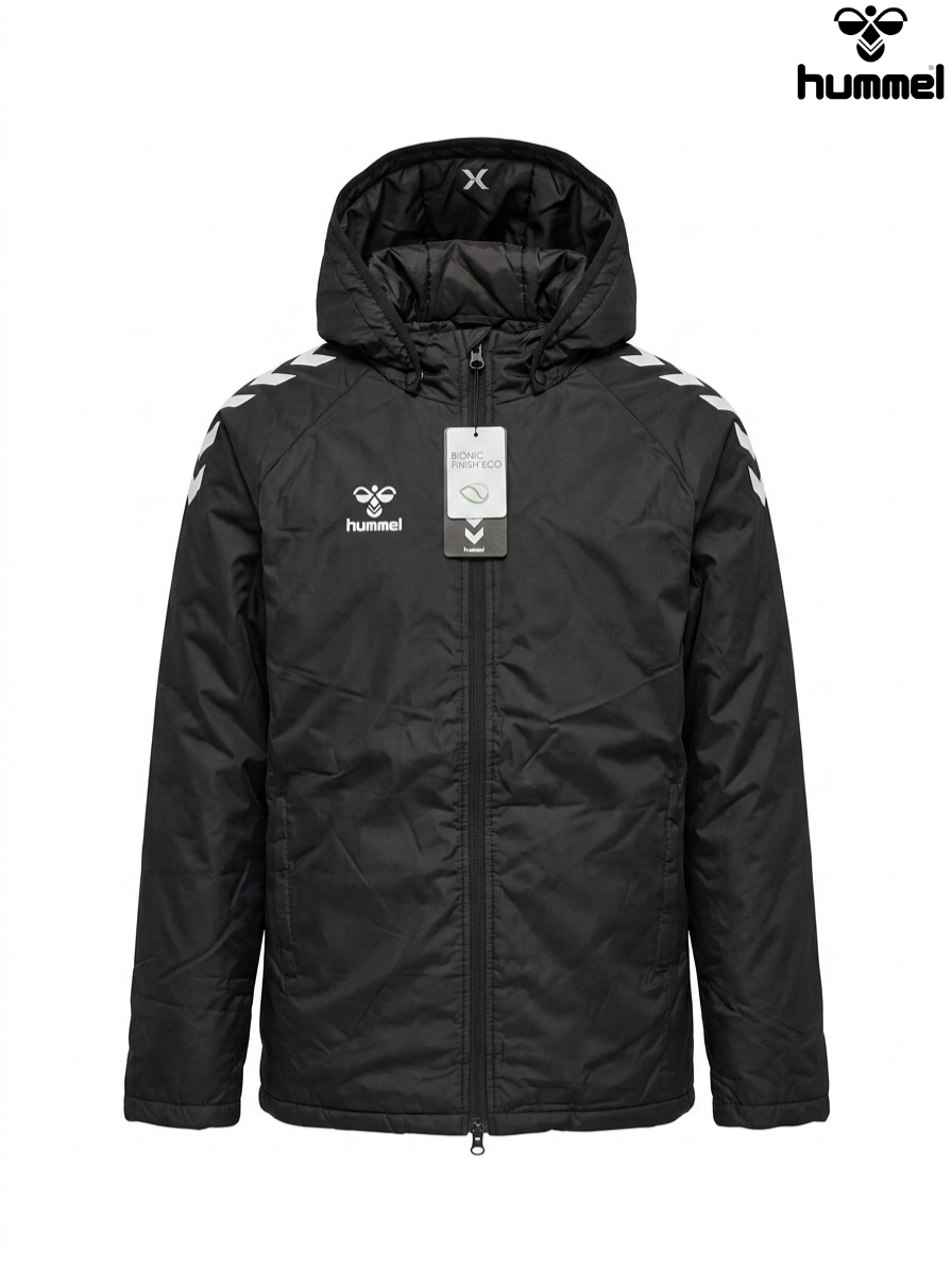 Hummel Kids' Black Hooded Puffer Jacket | Outdoor Activewear