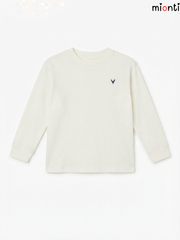 Basic Long-Sleeve Top with Small Chest Embroidery – mionti