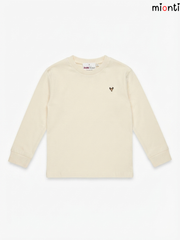 Basic Long-Sleeve Top with Small Chest Embroidery – mionti