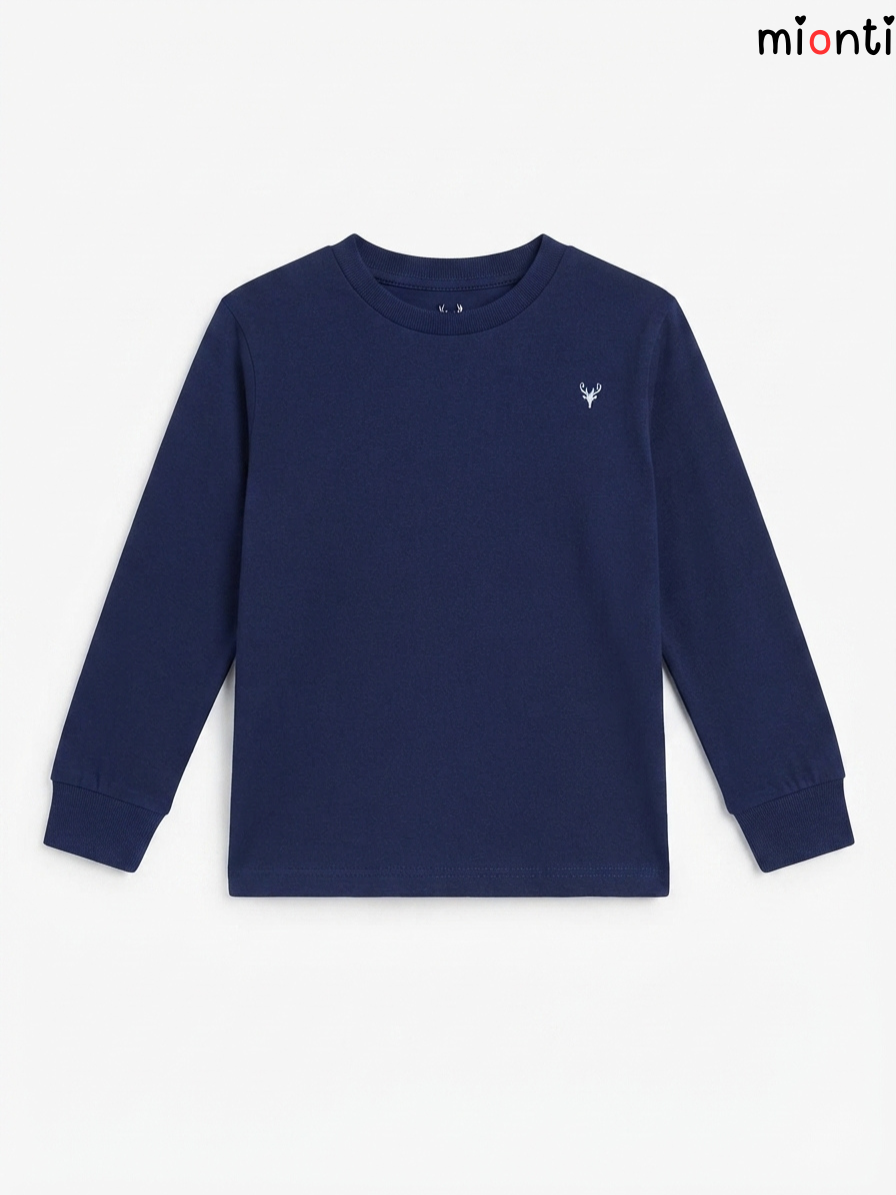 Basic Long-Sleeve Tees with Small Chest Embroidery – mionti
