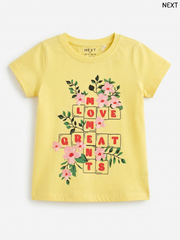 Kids' Yellow "LOVE GREAT MOMENTS" T-Shirt – NEXT