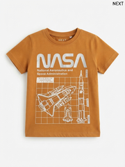 Kids' Mustard Brown NASA Space Graphic T-Shirt – NEXT