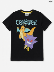 Kids' Black Pokémon Characters T-Shirt – NEXT