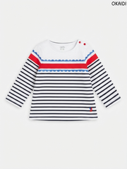 Kids' Striped Scallop T-Shirt – OKAIDI