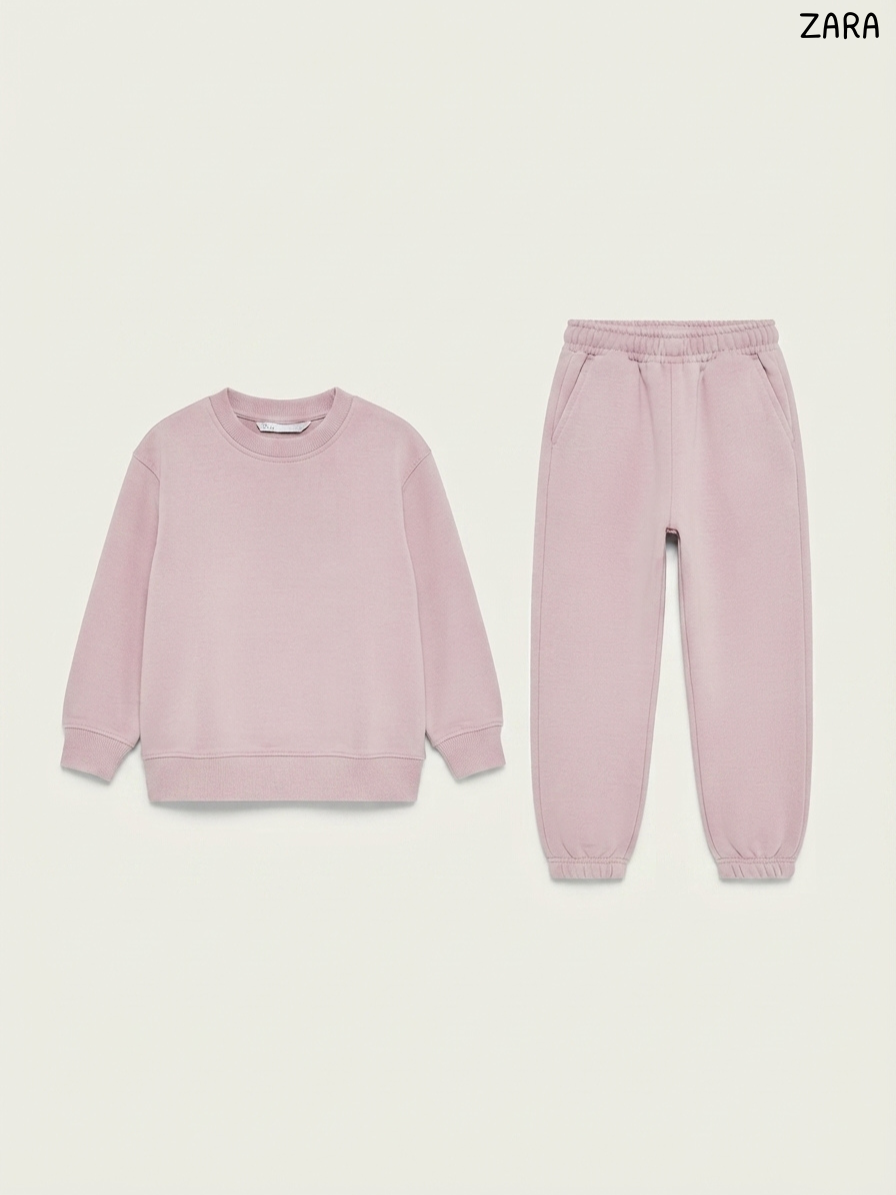 Children's Solid Sweatshirt and Joggers Set