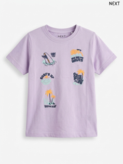 Children's Multi-Icon Surf Print Short-Sleeve Tee – NEXT