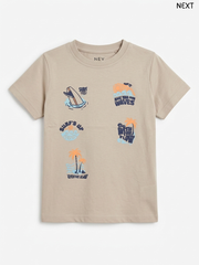 Kids' Tan "SURF'S UP" T-Shirt – NEXT