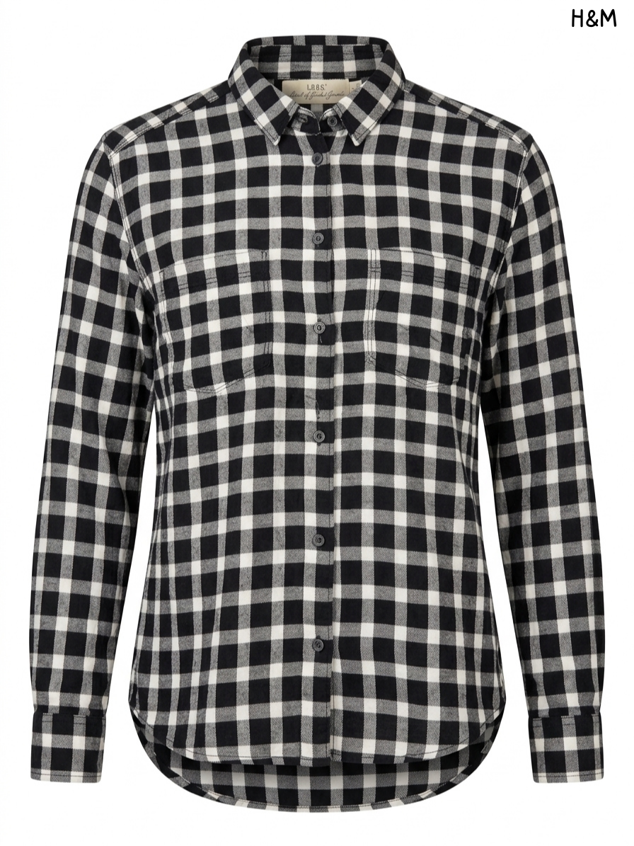 Black and White Checked Shirt