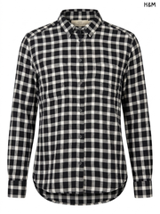 H&M Black and White Checked Shirt